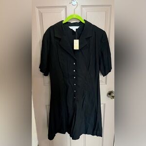 Vintage Express Black Button-Up romper